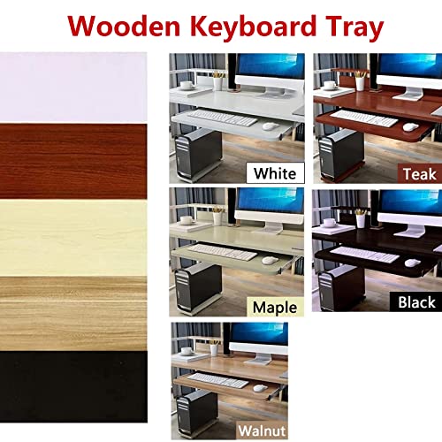 V3VOGUE Slide Keyboard Tray Under Desk Adjustable Height - Slide-Out Keyboard Drawers Platforms with Slides Rails - Keyboard Mouse Holder Workspace Organizers - Ergonomic Desk Extender