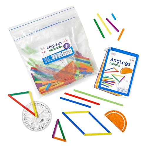 hand2mind AngLegs Small Group Set with 8 Protractors
