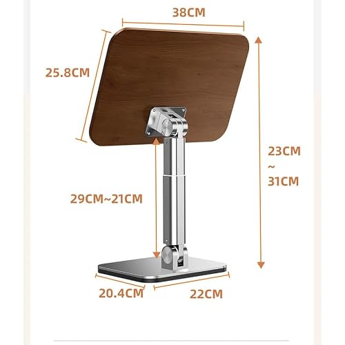 RVCSJAY Reading Rack with Adjustable Height Floor Standing Bookshelf Desktop Bed Reading Tool