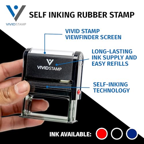 Classic Past Due Self Inking Rubber Stamp Combo with Refill (Black Ink) - X-Large (10 Pack)