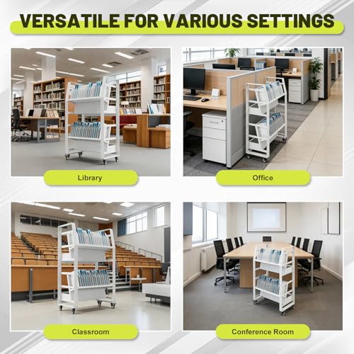 Laptop Mobile Charging Cart for 32 Devices with Cable Management, Storage