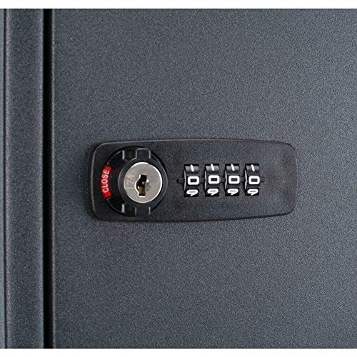 BARSKA Steel 100 Key Safe Cabinet with Combination and Key Lock Box