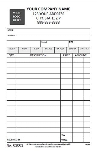Custom 2 Part Forms/Generic Invoices/Sales Receipts / 5.5 x 8.5 / TMG044 / Black Ink (100)