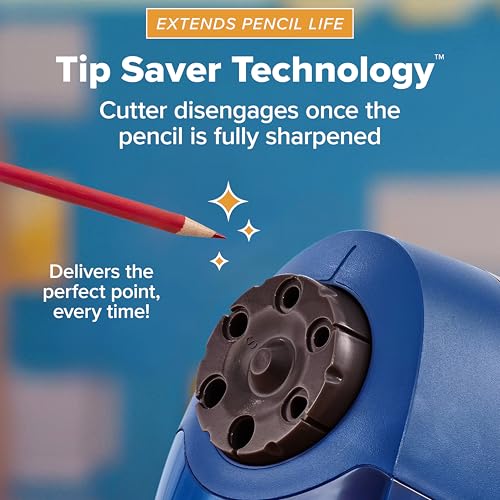 Bostitch Office Heavy Duty Electric Pencil Sharpener, Classroom, Blue