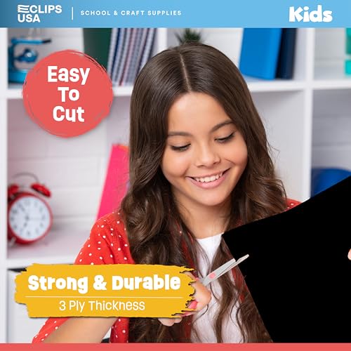 Black Poster Board Black Poster Paper 22x28 Large Poster Board Bulk School Supplies 100 Pack (22 x 28)
