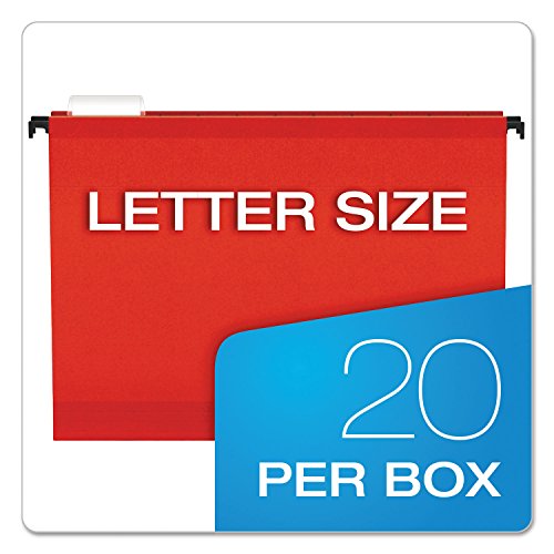 Pendaflex 6152X2ASST Hanging Folders,2-Inch Exp,1/5 Cut Tabs,Letter,20/BX, AST