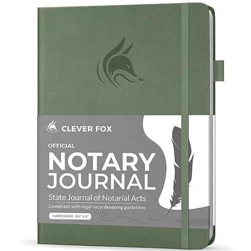 Clever Fox Notary Journal Log Book, Professional Supplies, Cypress