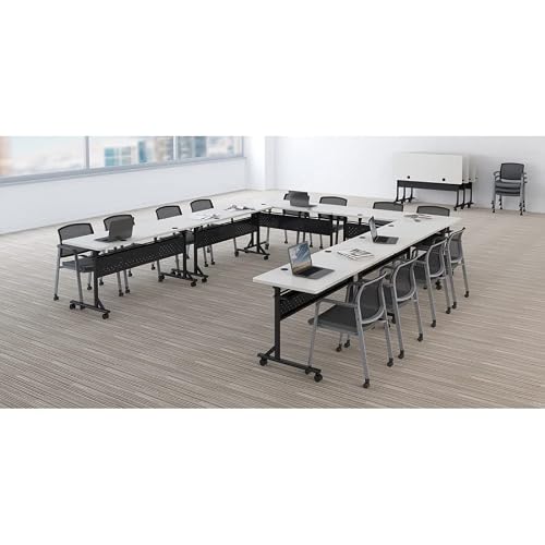 Lorell Shift 2.0 Flip & Nesting Mobile Table, Gray