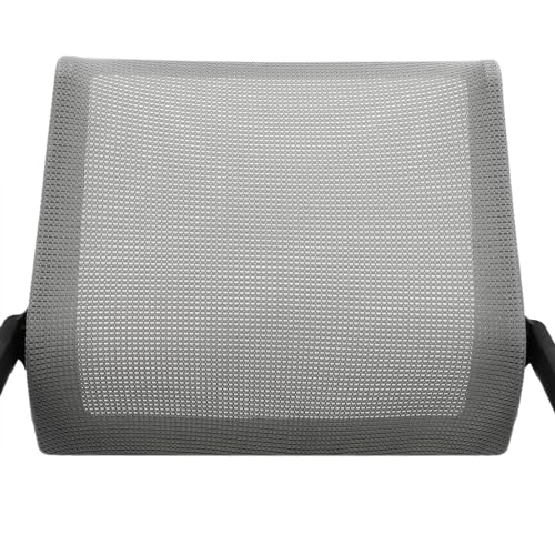 Office Reception Guest Chairs, 2PCS Mesh Back Waiting Room Chairs with Arm and Ergonomic Lumbar Support for Waiting Conference Room (2, Grey)