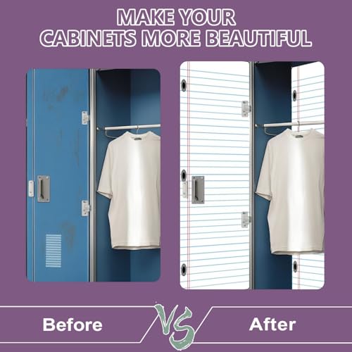 CEREJYPUZ 2 Pcs Locker Magnetic Wallpaper Notebook Paper First Day School Composition Classroom 12" x 36" Wall Magnetic Sticker Removable Locker Accessories Decor Easy Install for Office School