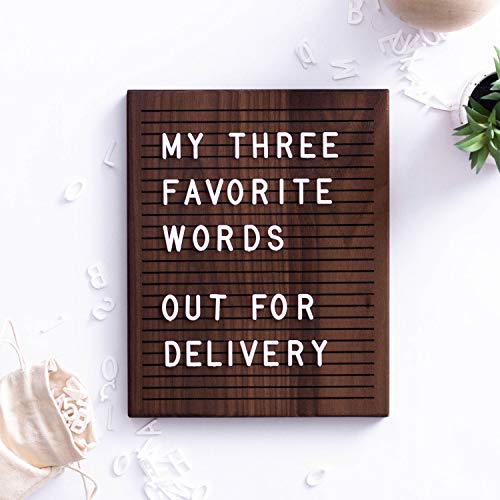 8 x 10 Black Walnut 100% Wooden Letter Board