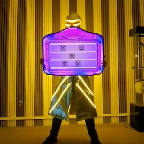 CHHMAELOVE RGB Letter Light Box - with 7-Color LED Glasses, 2 Set of English Letters and 0-9 Numbers, Detachable Power Bank, Happy Birthday VIP Service for Club Party Bar
