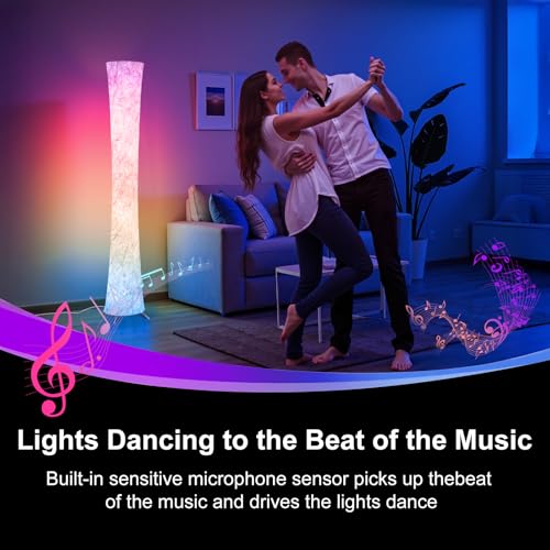 WORLD WIN RGB LED Corner Floor Lamp, 3 Color Temperatures, Round