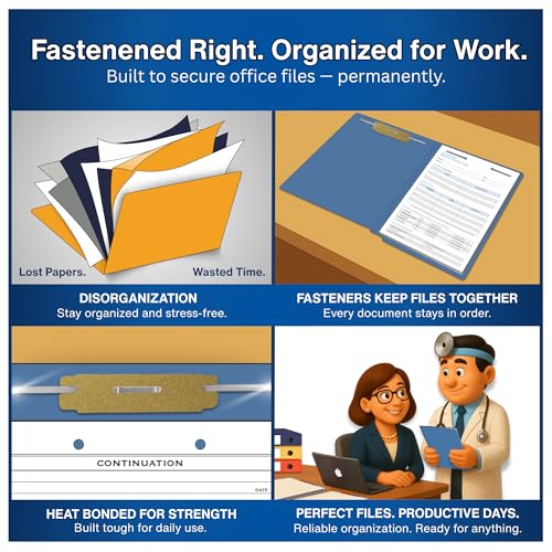 Red File Folders, Doctor Stuff, Letter Size Reinforced End Tab Folder with 2" Bonded Fastener on Inside Back, 14 pt Stock, Carton of 250
