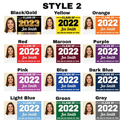 Custom Graduation Banner by DOT4DOT - Class of 2023 Customizable Personalized Celebration Congrats with Photo (4x8)