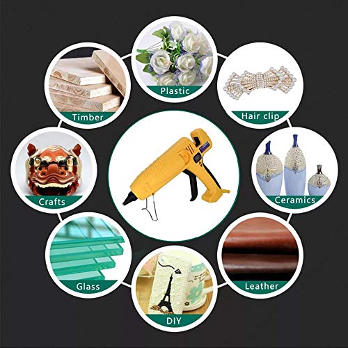 Industrial Hot Glue Gun Full Size High Power 500W Temperature Adjustable Thermostat Control with 0.43" 11mm Glue Sticks, Heavy Duty for Industrial, Household, Arts Crafts Decoration Repairs, Not Mini