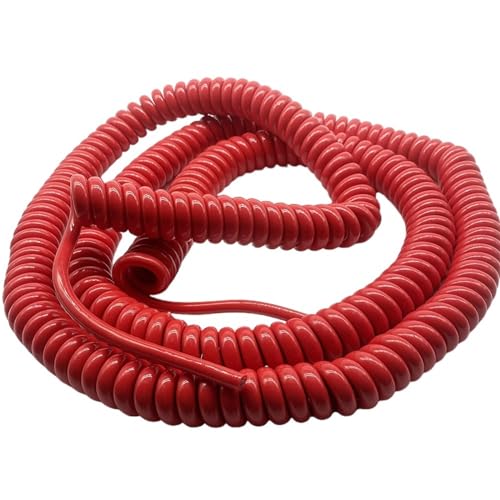 Coiled Curly Mains Flex Multicored Cable 15AWG 1.5mm2 Copper 0.5-10m