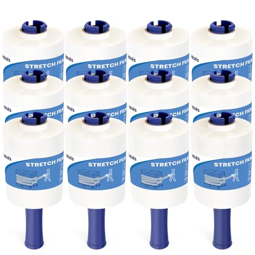ADHES Mini Hand Stretch Wrap Film, 80 Gauge Industrial Strength