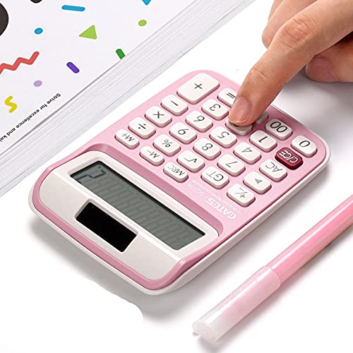 NSUQOA 10 Digit Desk Calculator Large Buttons Financial Business Accounting Tool Portable with Lanyard(D)