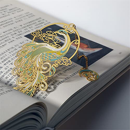 MVNOIRE Cultural and Peacock Metal Bookmark Small Fresh Ancient Graduation Season Souvenir Classical Chinese