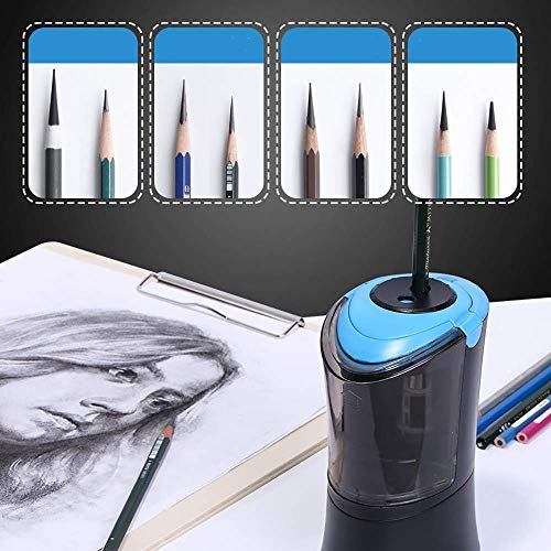 Electric Pencil Sharpener, Hole Heavy Duty Helical Blade Operated with Auto Stop Function for Kids School Classroom Office Home and Stationery Gifts