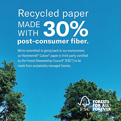 Hammermill 103309CT Recycled Colored Paper, 20lb, 8-1/2 x 11, Blue, 5000 Sheets/Carton