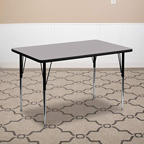 EMMA + OLIVER Gray Kids 48x24 Adjustable Height Activity Table