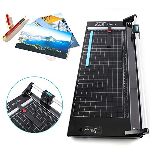 24/36 Inch Manual Rotary Paper Trimmer Precision Photo Paper Cutter for Craft Paper, Photo, Coupon, Label and Cardstock (24")