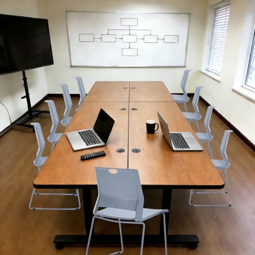 Grey Stackable Chairs Set of 8 for Break Conference Room Church Lobby
