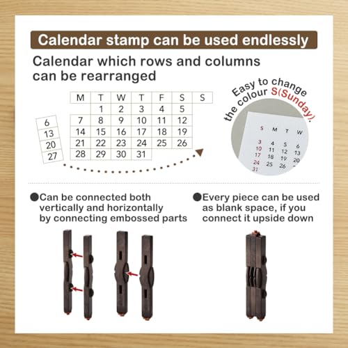 Perpetual Calendar Stamp Set, Shachihata GRJ-5ACE