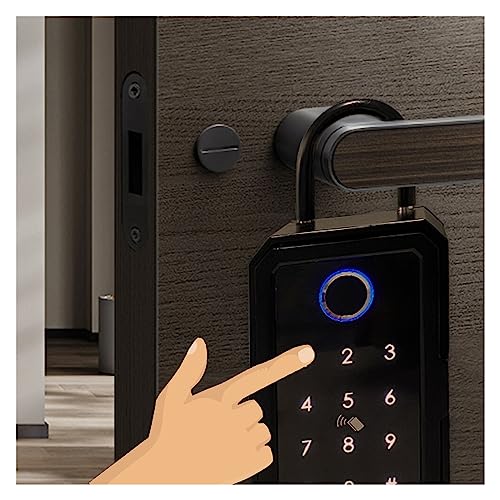 Key Lock Box Safe Storage Waterproof Organizer Secret Cabinet Outdoor,Smart Electronic Work with Gateway Security Fingerprint Wall