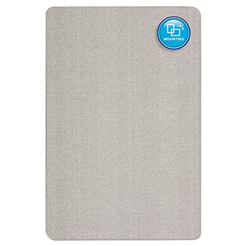 Quartet Bulletin Board 48"W x 36"H Fabric Cork Board Alternative for Office School or Home Décor, Gray (7684G)