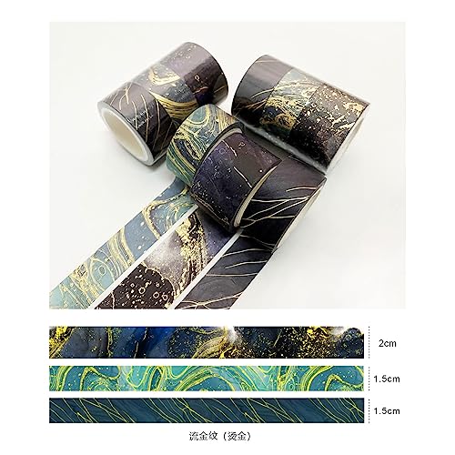 UOHLCX Gold Foil Washi Tape Art Decorative Adhesive DIY Scrapbooking Sticker Label