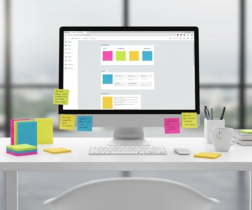 (72 Pack) Lined Sticky Notes 3x3 in,Bright Notepads with Lines