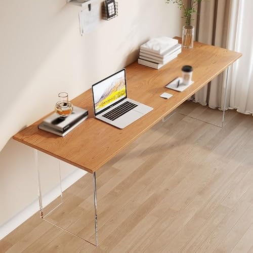 XIXSERTHIA Computer Desk Acrylic Desk Home Computer Desk Desk Desktop E-Sports Table Bedroom Study Table Long Desk Workbench Office Desks(160 * 80 * 75cm)