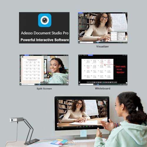 Adesso 4K Ultra HD 8MP USB Document Camera Webcam