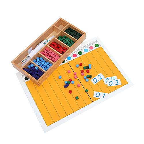 Kghios Montessori Math Toys Materials Decimal Fraction Exercise & Board