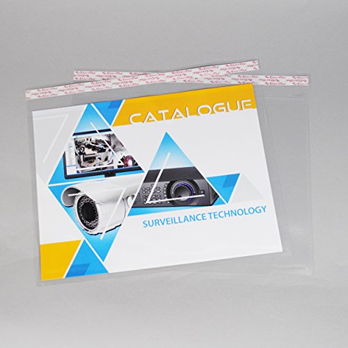 EnvyPak 9 x 12 Clear Booklet Envelopes, 4.5 Mil Heavy Duty Polypropylene, Peel & Reseal Adhesive, USPS Approved Materials, Crystal Clear Catalog Mailer, Fits 8.5 x 11 Inserts, Made in USA