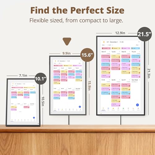 Dragon Touch Digital Calendar 21.5 Inch Touch Screen, Electronic Wall Calendar Chore Chart for Family Monthly/Weekly Planner, Interactive Display for Home Organization, Desk Mount Included - Black