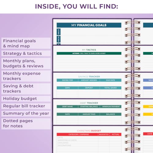 Clever Fox Budget Planner & Monthly Bill Organizer, Large Purple