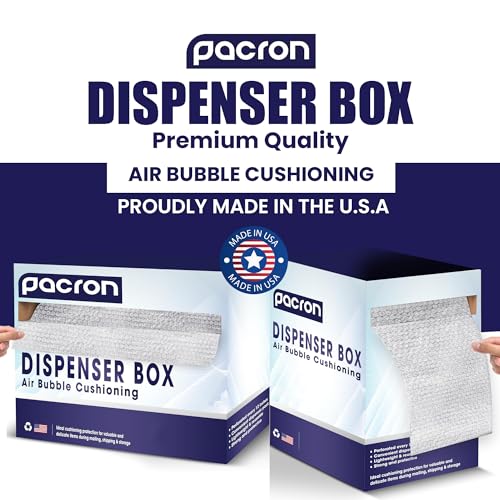 Bubble Roll Wrap 12" x 175', 1-Pack with Dispenser Box Perforated