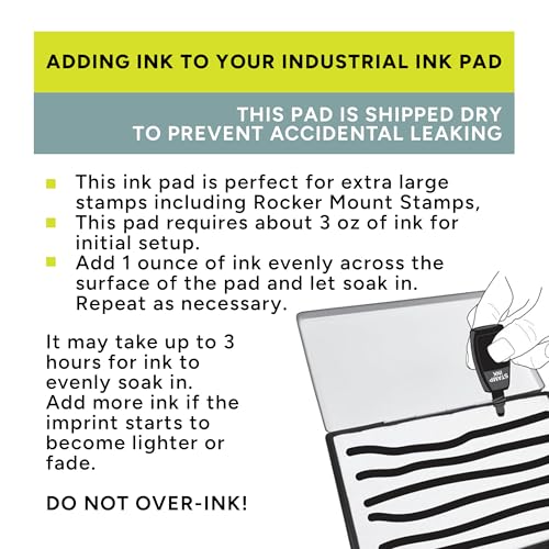 Infusion 8" x 12" Extra Large Industrial Stamp Ink Pad, Your Go to Large Stamp Ink Pad for Bright Color, Even Coverage and Durability, Red Stamp Pad