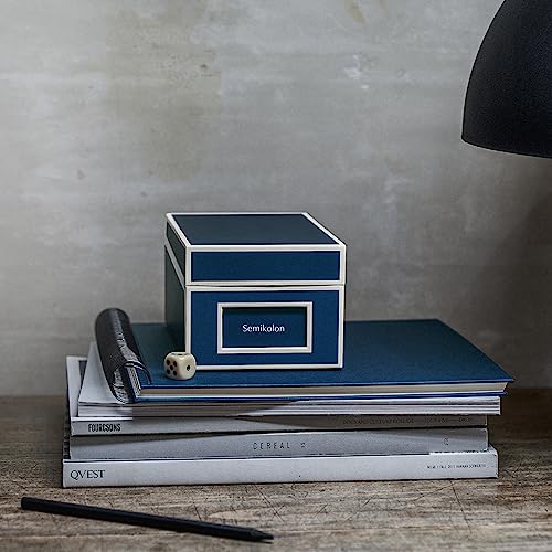 Semikolon Business Card File Box, Dividers A to Z, Marine Blue (3230003)