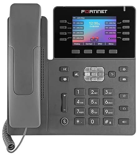 Fortinet FortiFone FON-380B Office VoIP Desk Phone, HD Voice, Gigabit