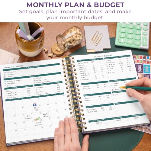 Clever Fox Budget Planner & Monthly Bill Organizer, Large Purple