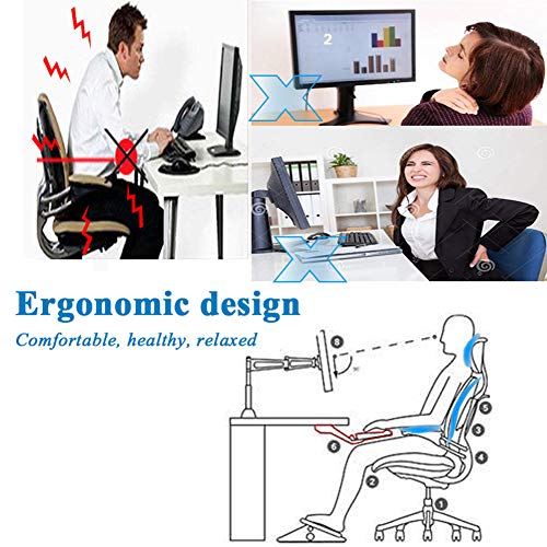 ACXZ Ergonomic Adjustable Keyboard Tray, 360°Swivel/Tilt Angle Keyboard and Mouse Drawer Platform, with Wrist Pad, Desk Extension, Walnut Color (52×25cm, 65×25cm, 75×25cm)