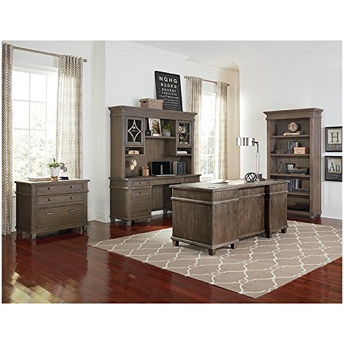 Martin Furniture Carson Credenza Wood Office Desk Writing Table Gray