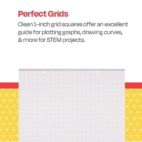 School Smart PAPER CHART 24X32 GRID RLD 25 SHTS