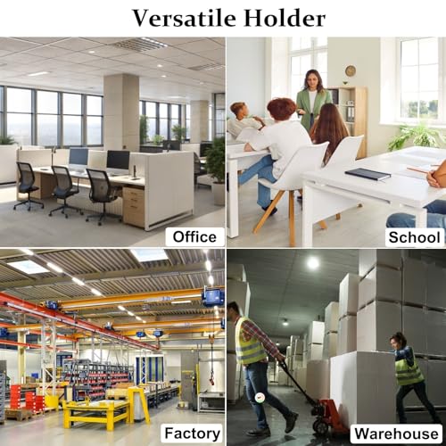 Time Card Rack Expandable Time Card Holder Wall Mount, 5 10 15 20 25 30 Slot Employee Punch Card Rack, Industrial Card Organizer for Workplace Time Tracking(5 Pockets)
