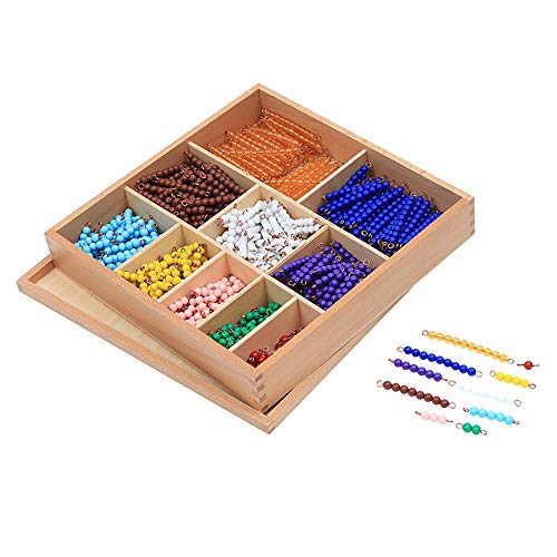 Kghios Montessori Bead Decanomial Math Toys Materials for Toddlers